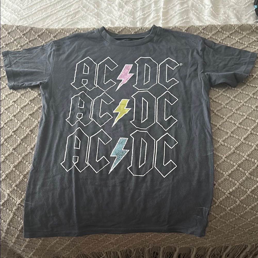 AC/DC Woman Graphic T-Shirt - Gray
